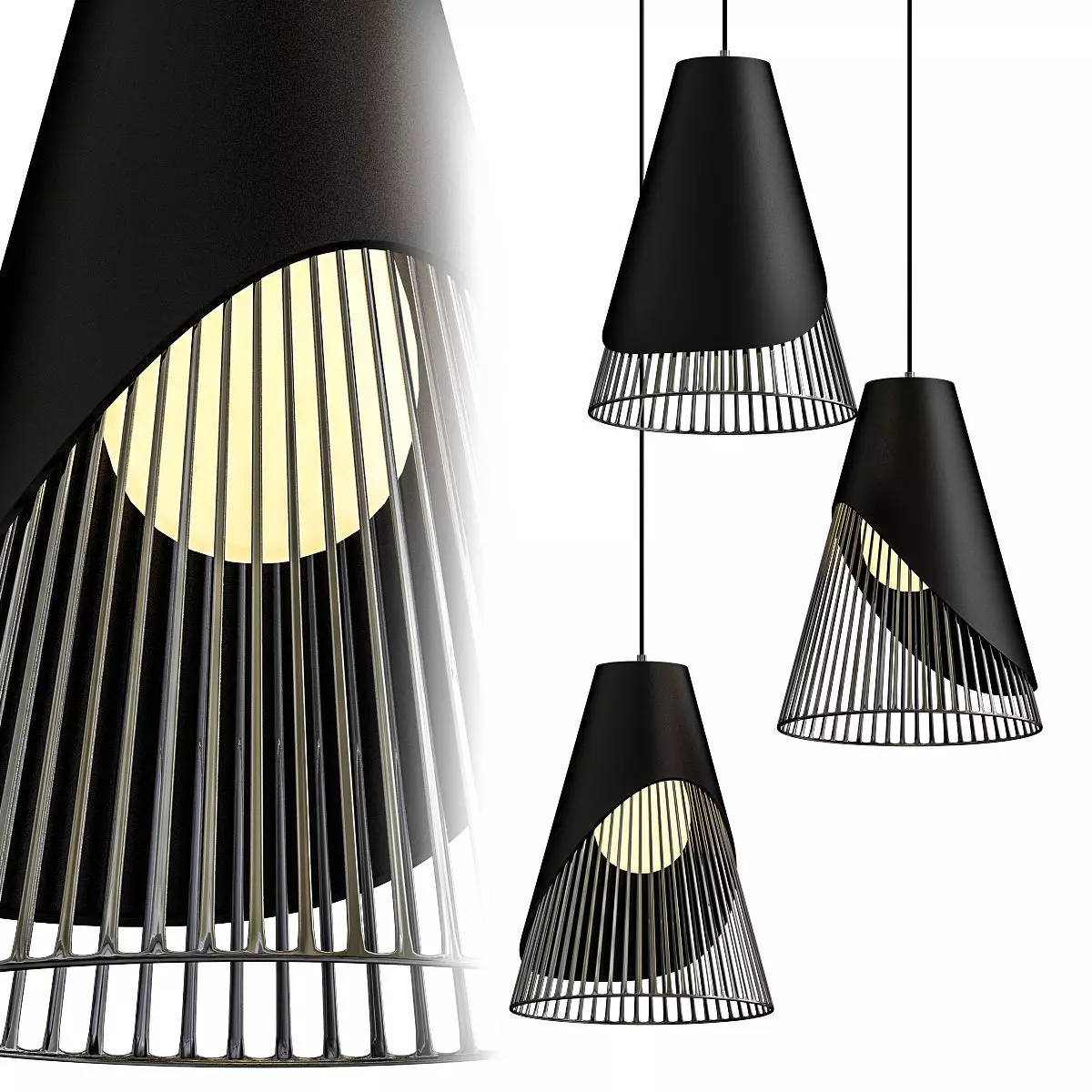 Hanging Light Gems 3D model_0