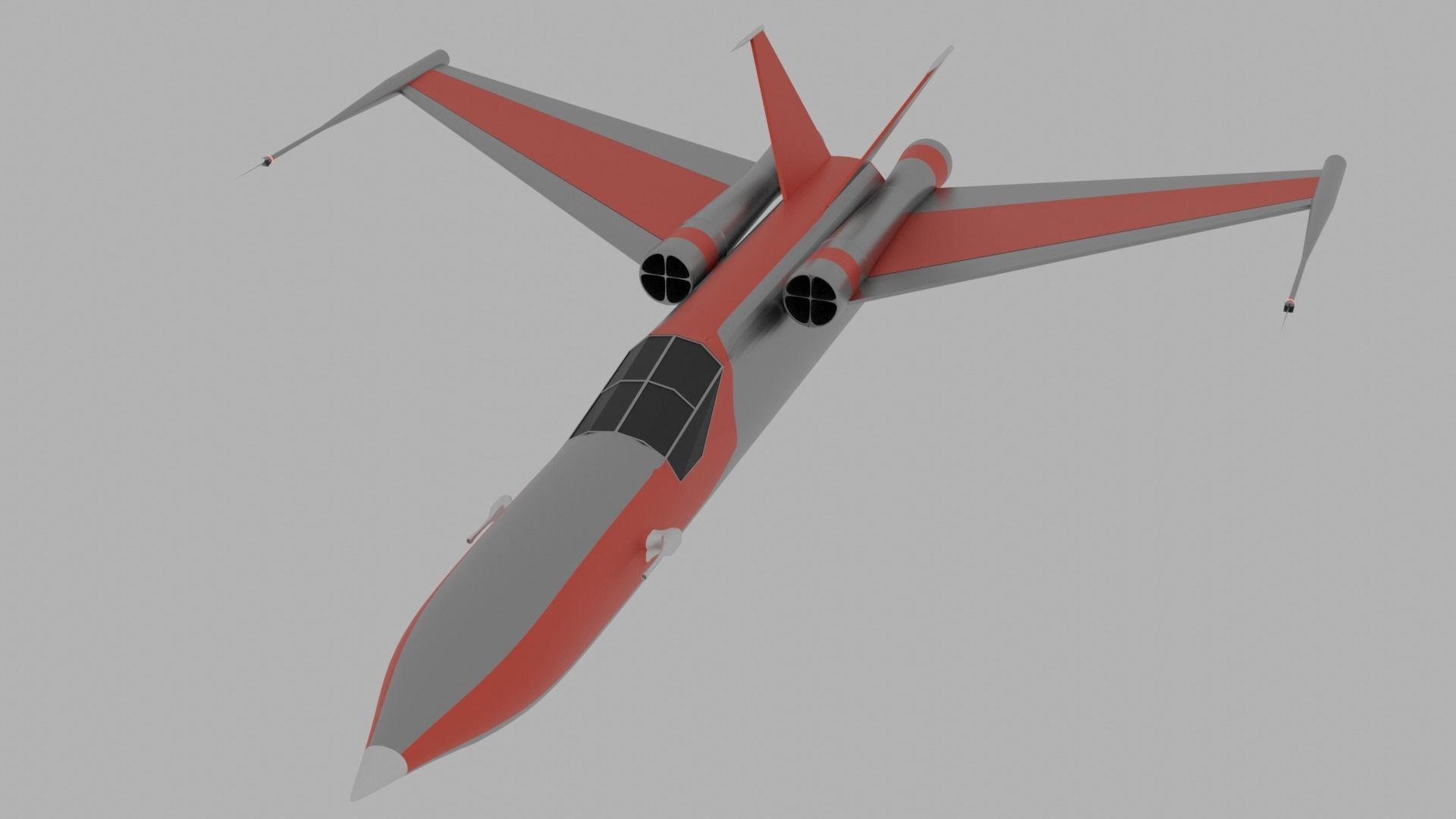 Spacecraft star wars fighter jet Free 3D model_1