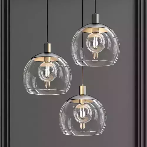 Sculptural Glass Globe 7 Light 3D model