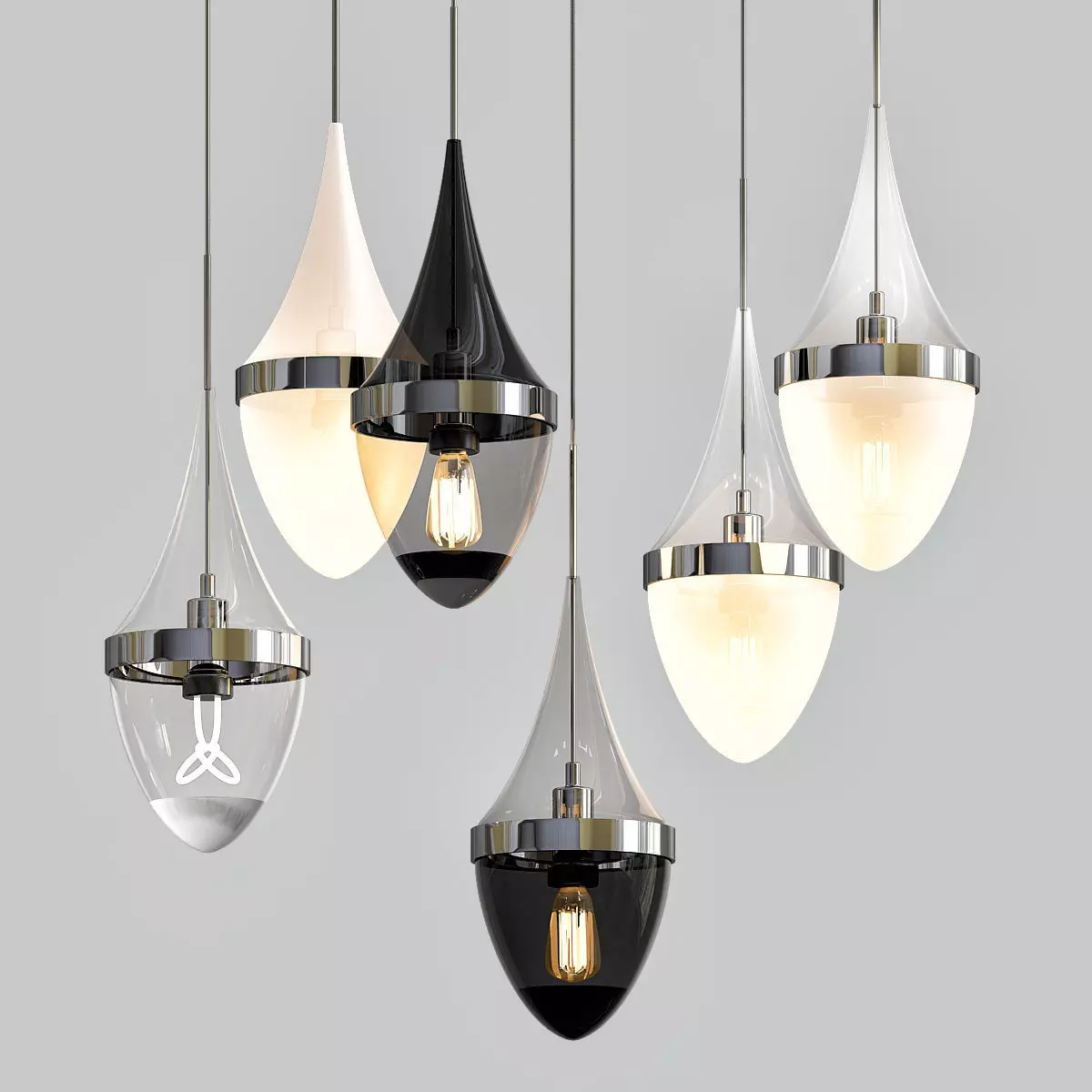 Tech Lighting Pendants 3D model_0
