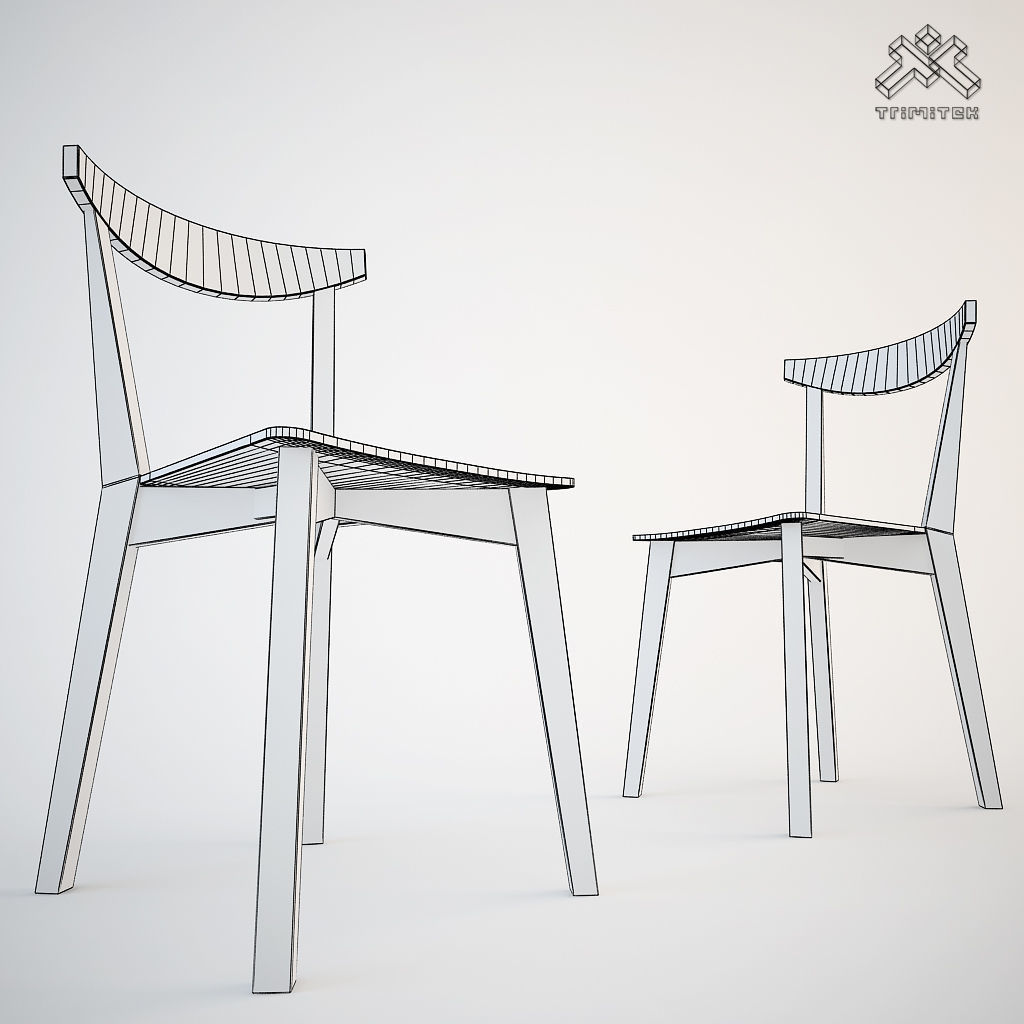 Evergreen Dining Chair and Barstool Set 3D Model Collection_39