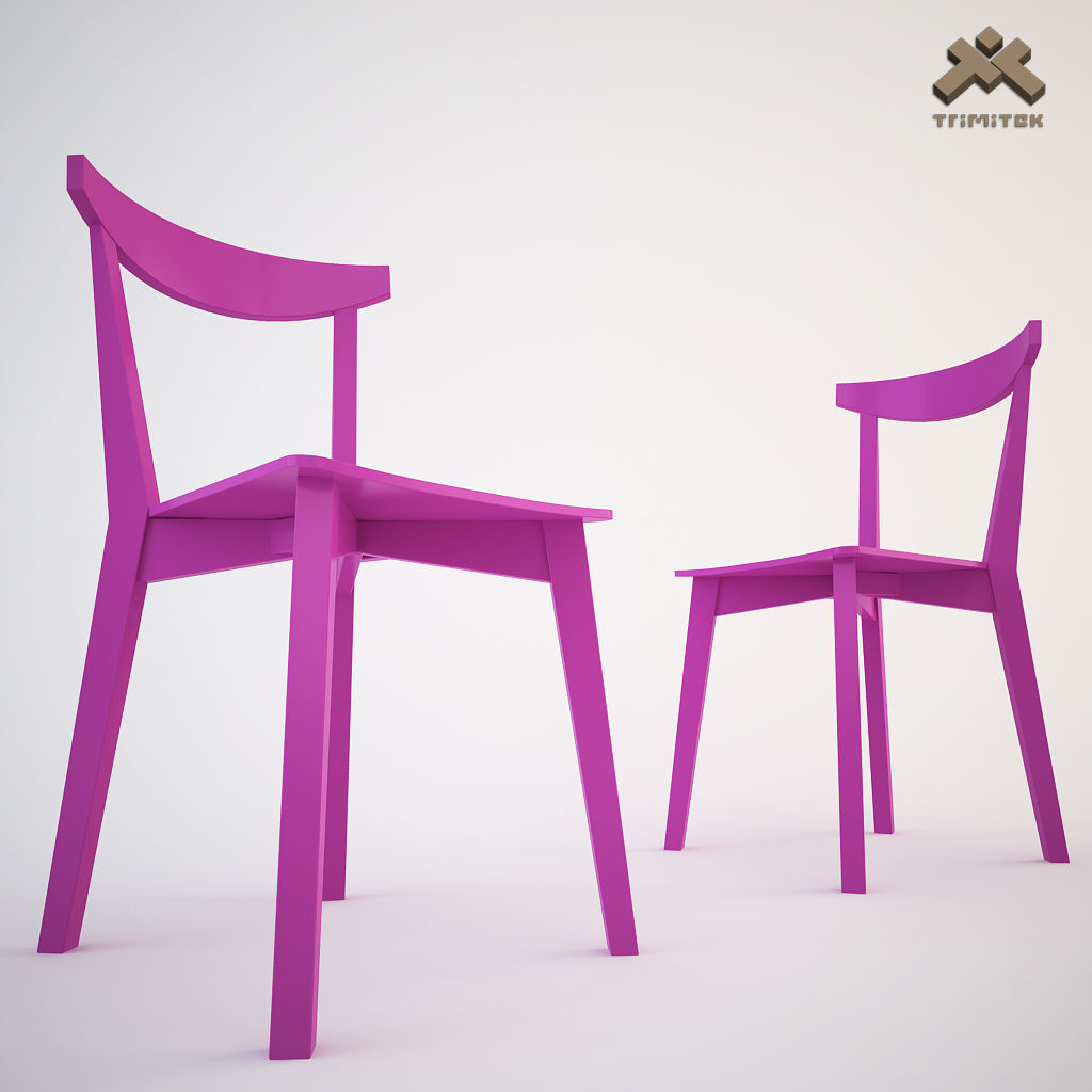 Evergreen Dining Chair and Barstool Set 3D Model Collection_35