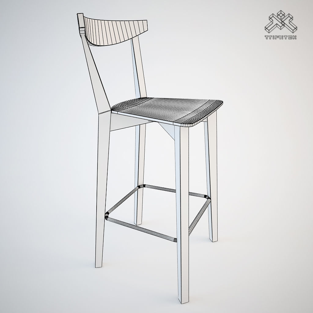 Evergreen Dining Chair and Barstool Set 3D Model Collection_22
