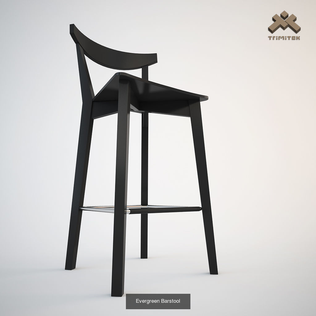 Evergreen Dining Chair and Barstool Set 3D Model Collection_3