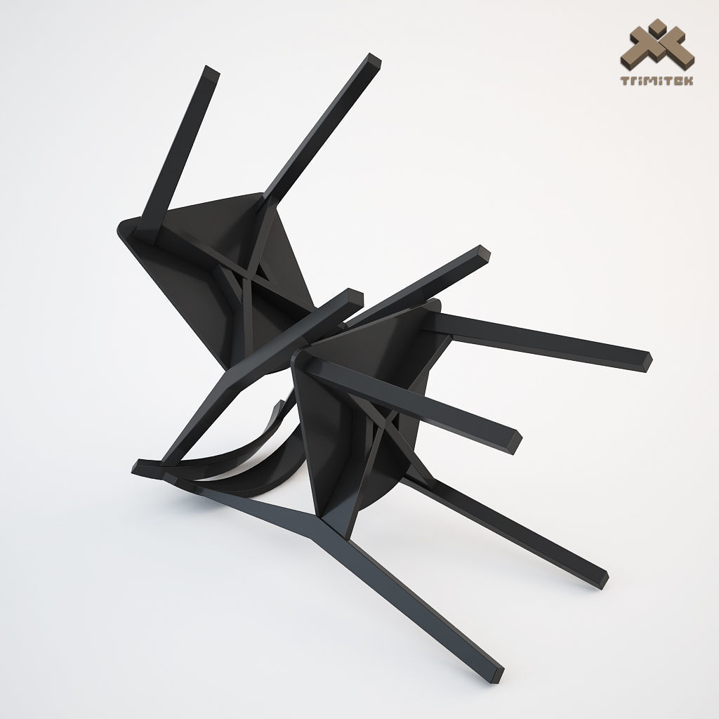 Evergreen Dining Chair and Barstool Set 3D Model Collection_14