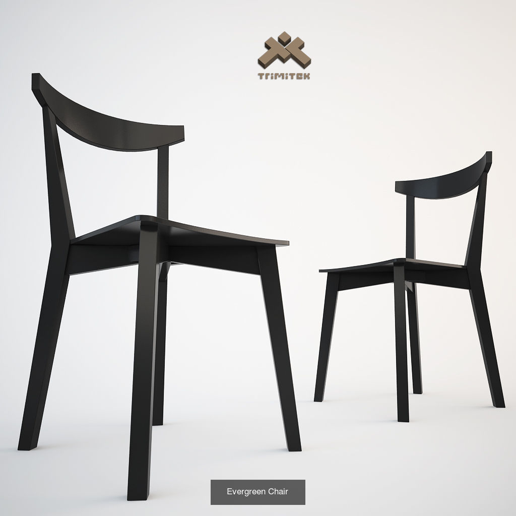 Evergreen Dining Chair and Barstool Set 3D Model Collection_4