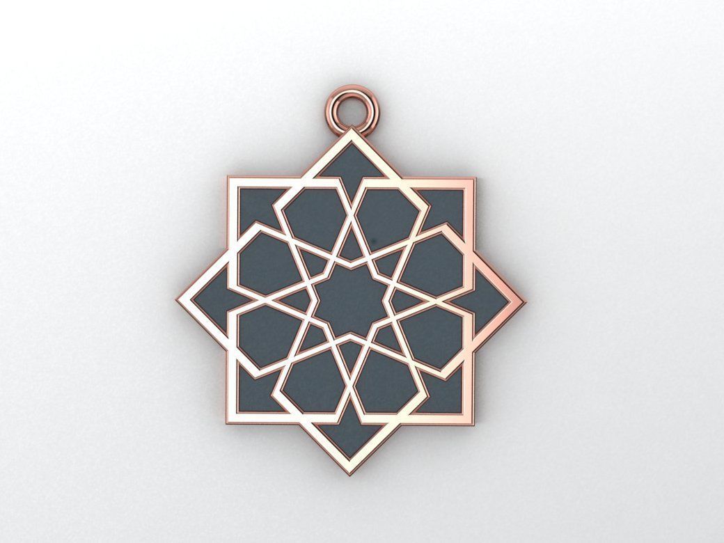 David Star Necklace 02 3D print model_4