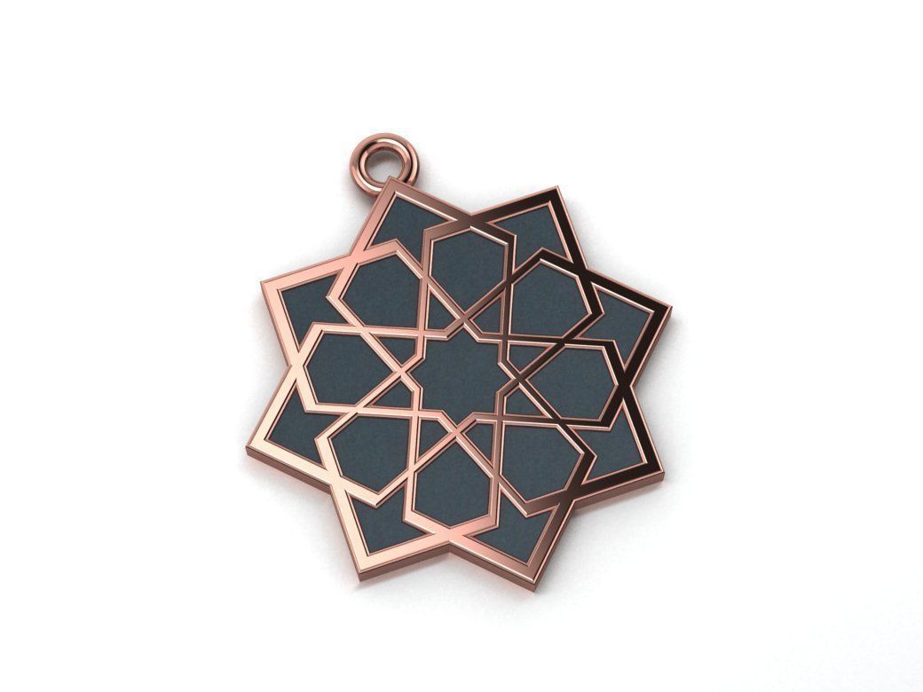 David Star Necklace 02 3D print model_1