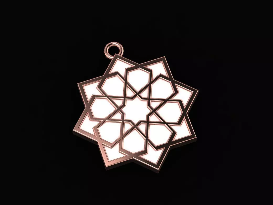 David Star Necklace 02 3D print model_0