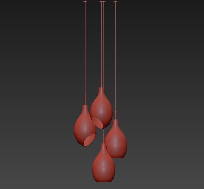 YBFQ LED Elegante pentant 3D model_1