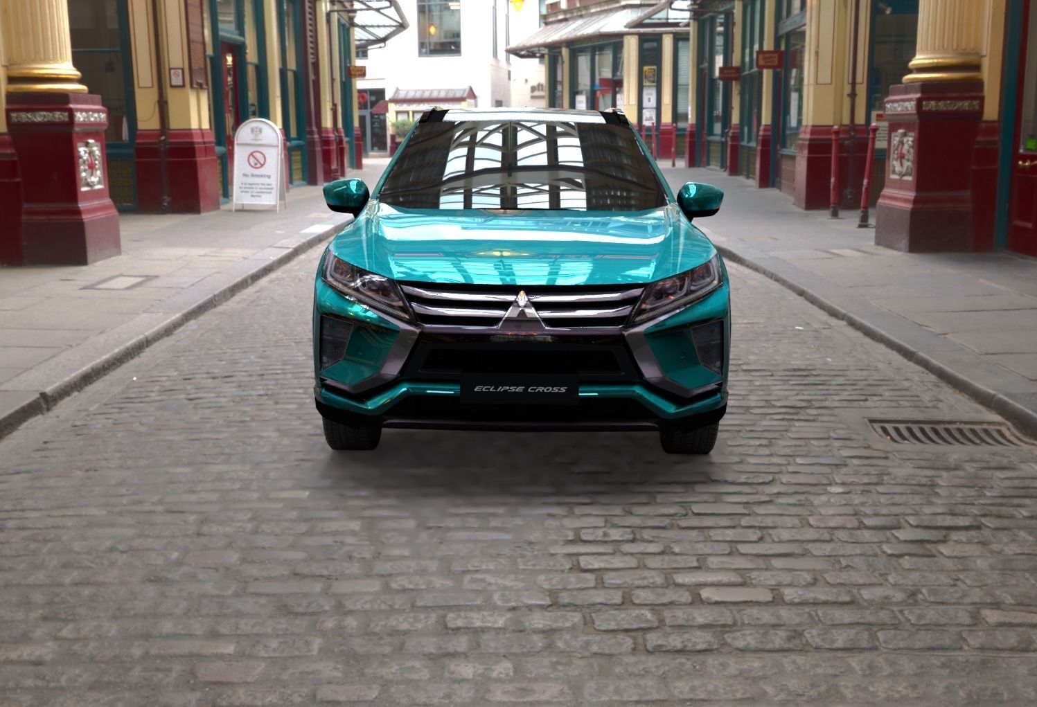mitsubishi eclipse cross turquoise 3D model_1