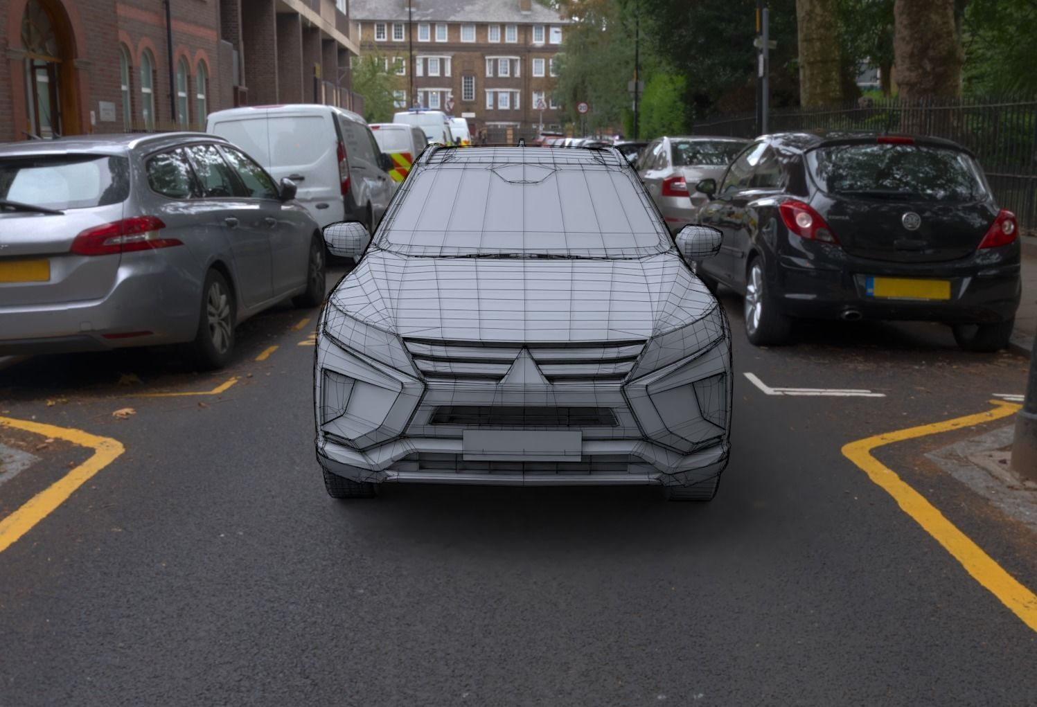 mitsubishi eclipse cross turquoise 3D model_5