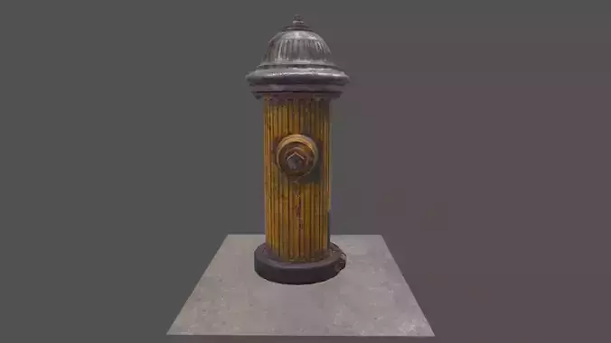 Fire Hydrant Low-poly 3D model