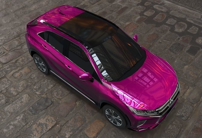 mitsubishi eclipse cross pink  3D model