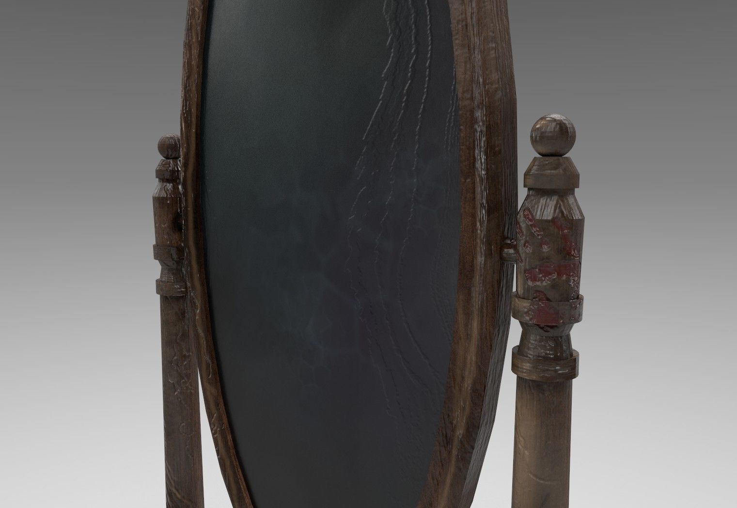 mirror with blackboard Low-poly 3D model_5