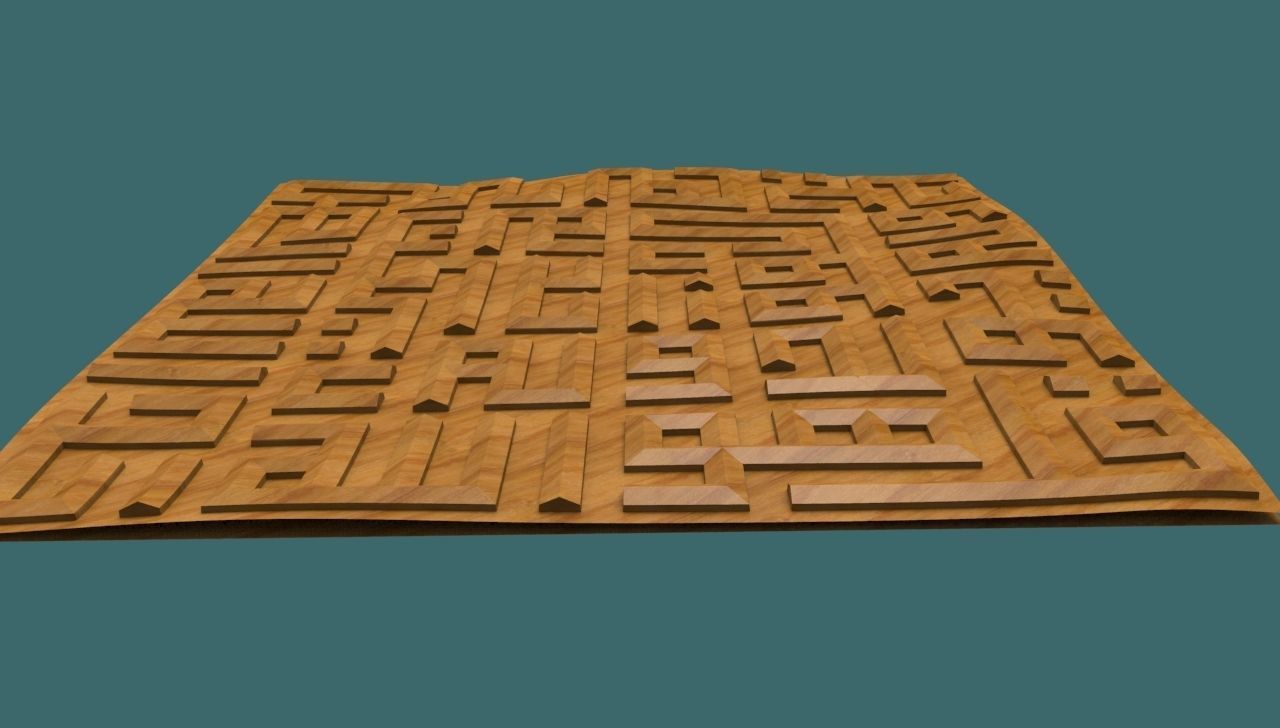 Quran surah al ikhlas kufi calligraphy 3d stl  for cnc  Carving 3D print model_2