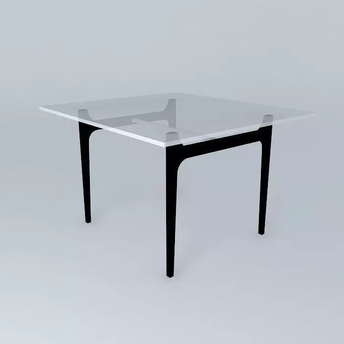 Modern glass table Free 3D model_0