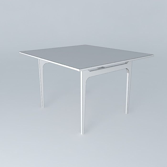 Modern glass table Free 3D model_4