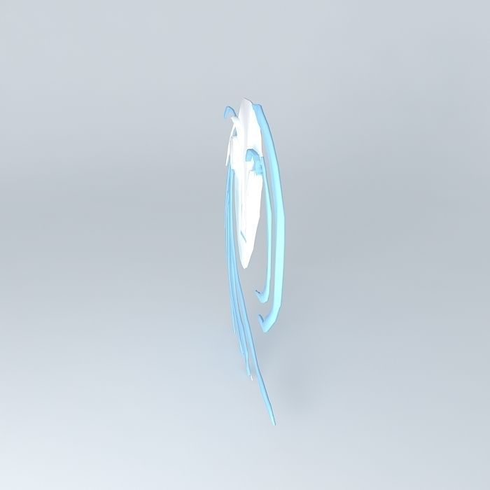 face fish with long hair Free 3D model_2