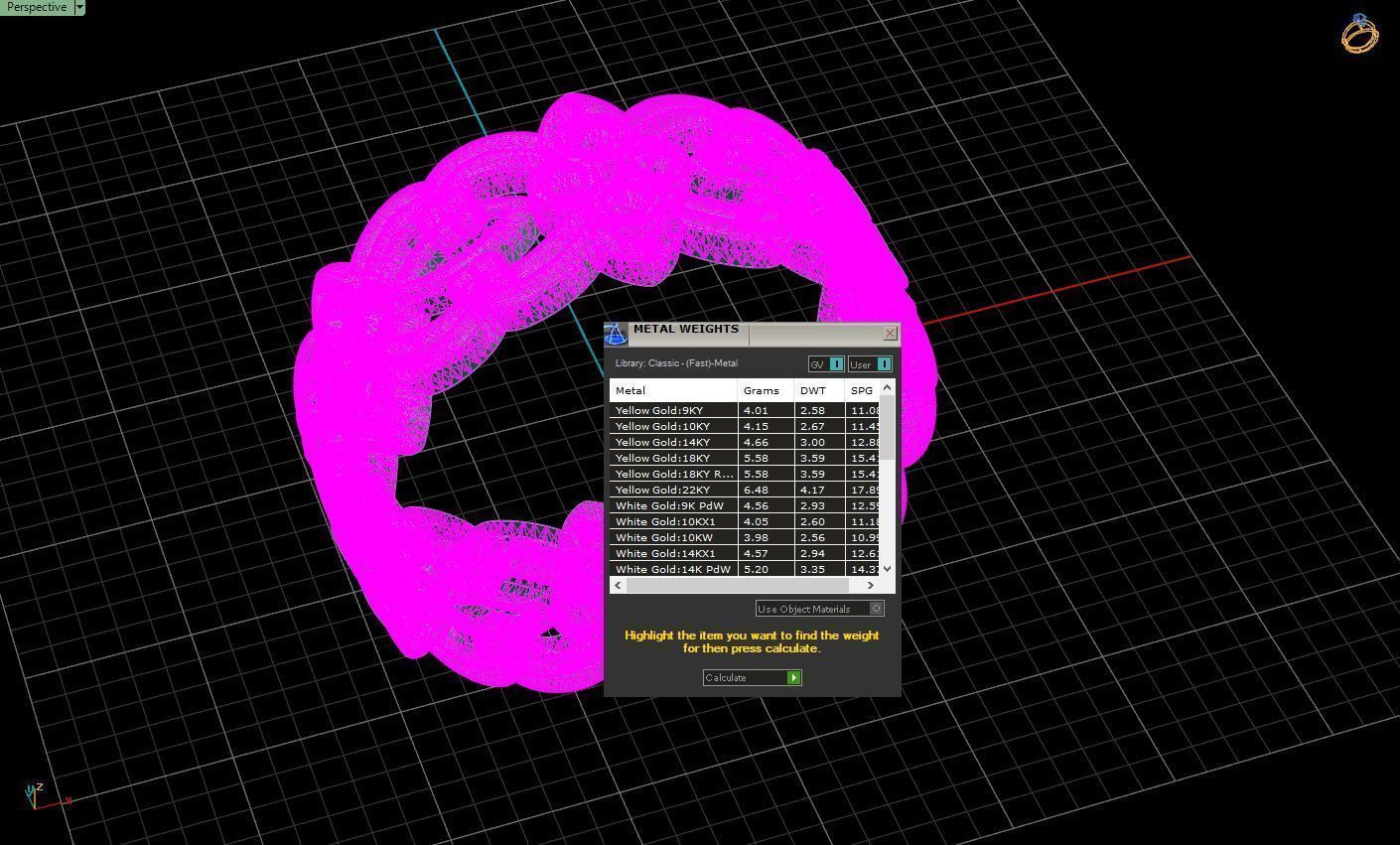 Pattern Ring with small gems 3D print model_5