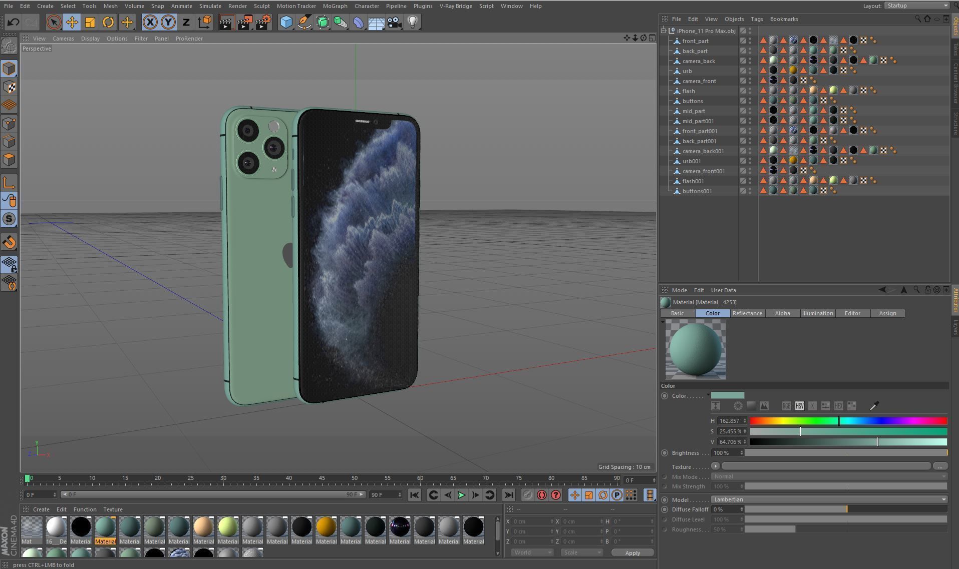 Apple iPhone 11 Pro Max Low-poly 3D model_22