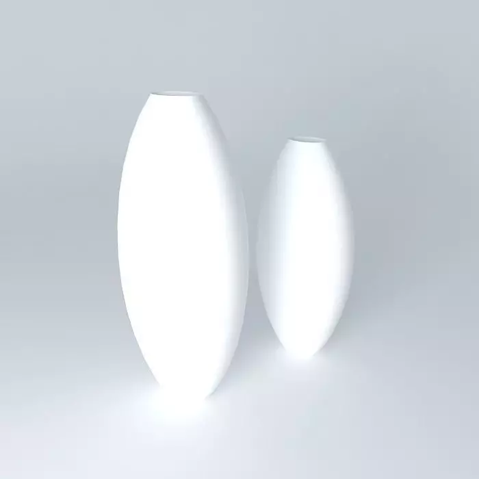 White vases Free 3D model