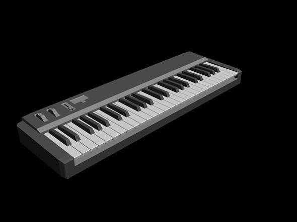 Low Poly Keyboard piano 3D print model