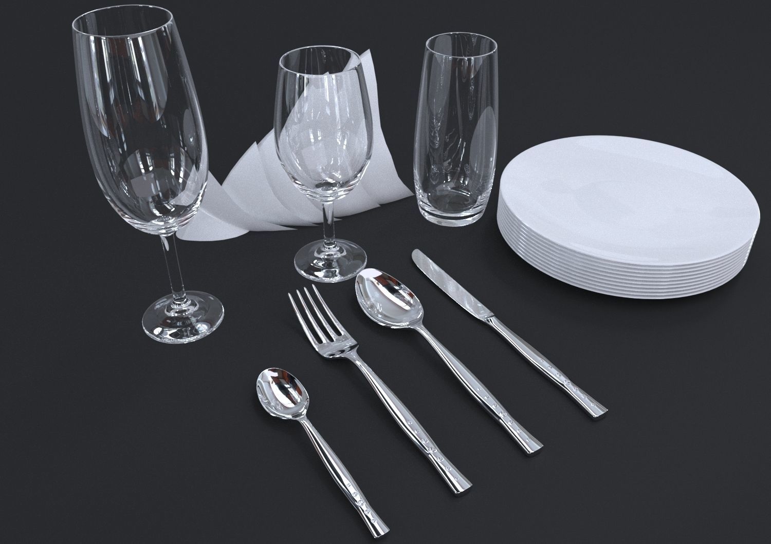 Cutlery set4 3D model_3