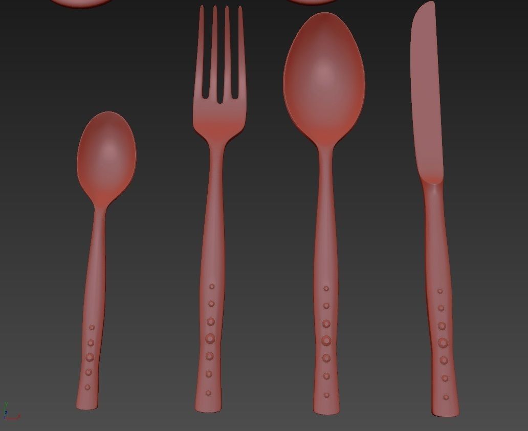 Cutlery set4 3D model_9