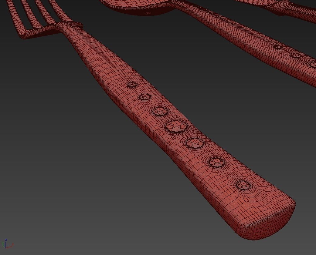 Cutlery set4 3D model_2