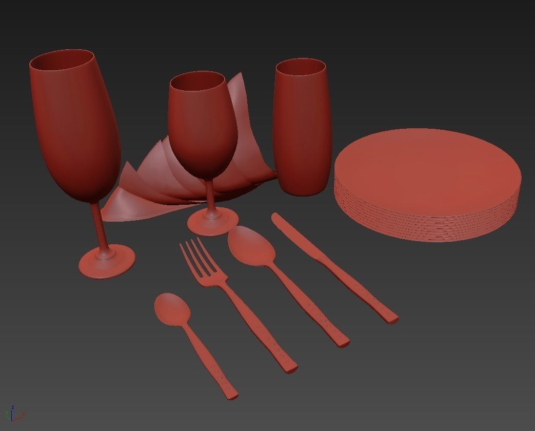 Cutlery set4 3D model_4