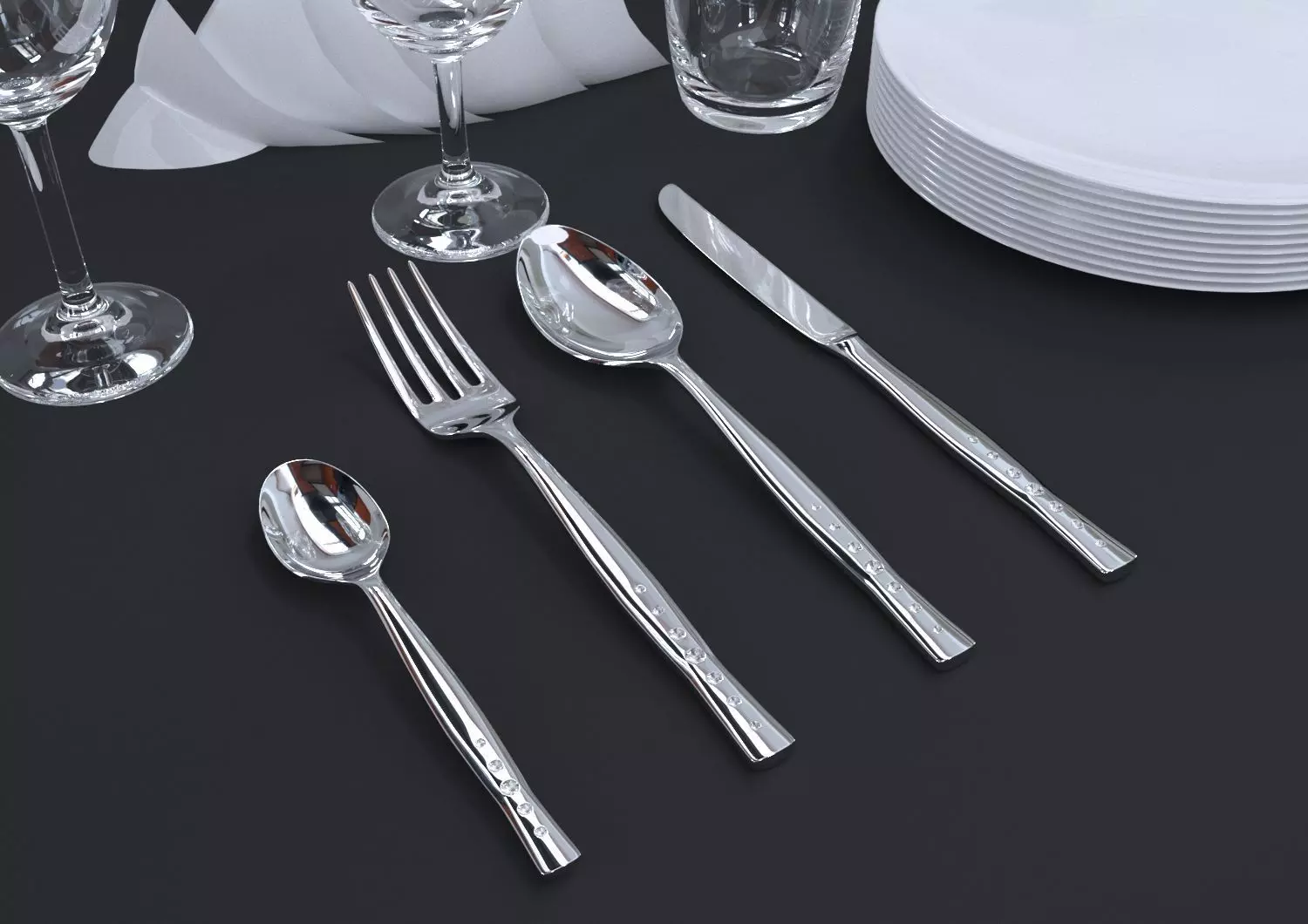 Cutlery set4 3D model_0
