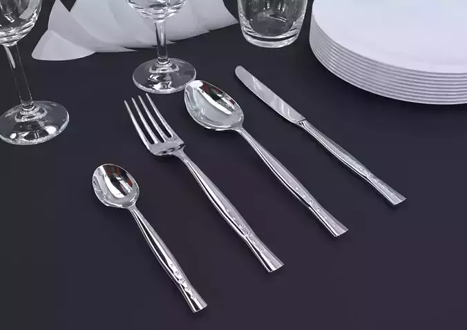 Cutlery set4 3D model
