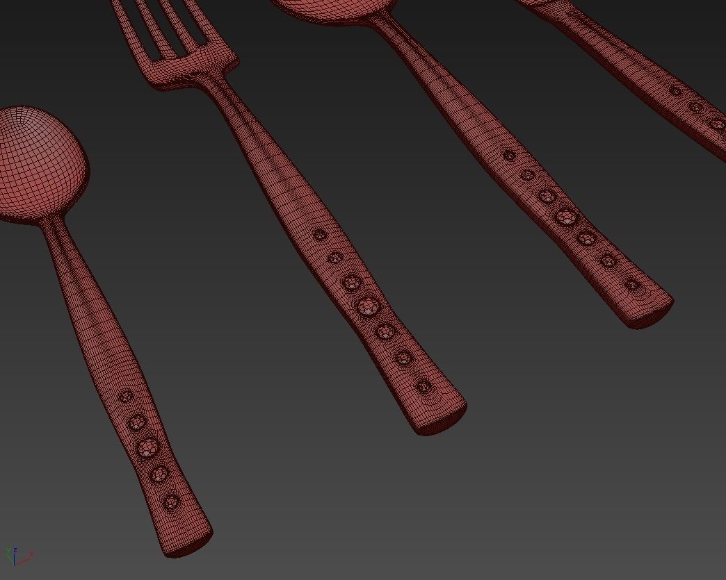 Cutlery set4 3D model_11