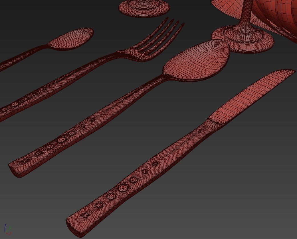 Cutlery set4 3D model_6