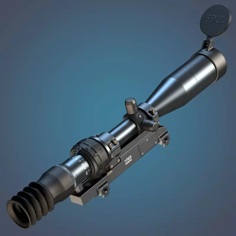 3-10x 1P69 sniper rifle scope 3D model