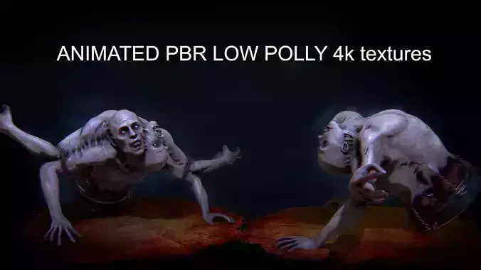 DUO HORROR PBR ANIMATED Low-poly 3D model