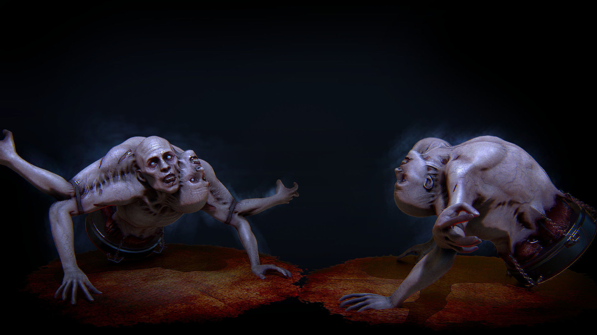 DUO HORROR PBR ANIMATED Low-poly 3D model_2