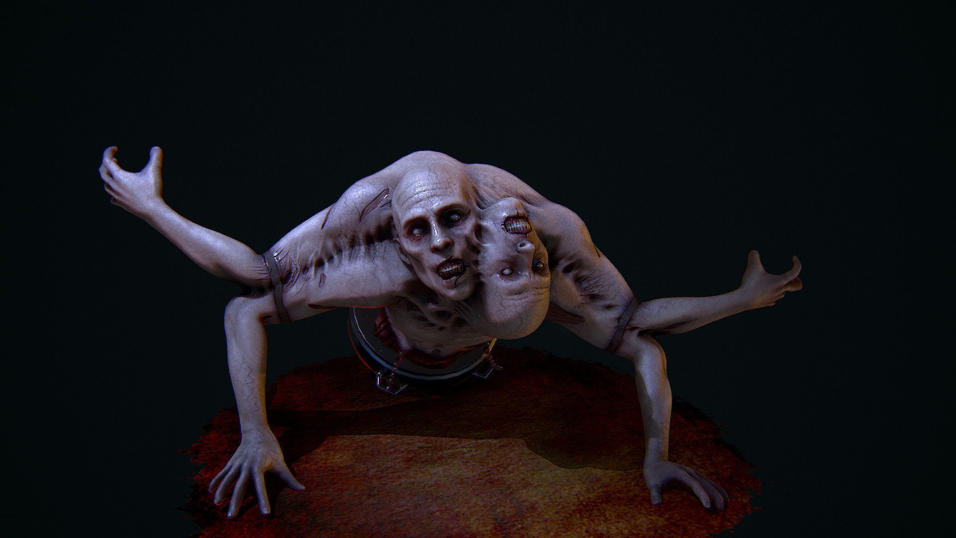 DUO HORROR PBR ANIMATED Low-poly 3D model_3