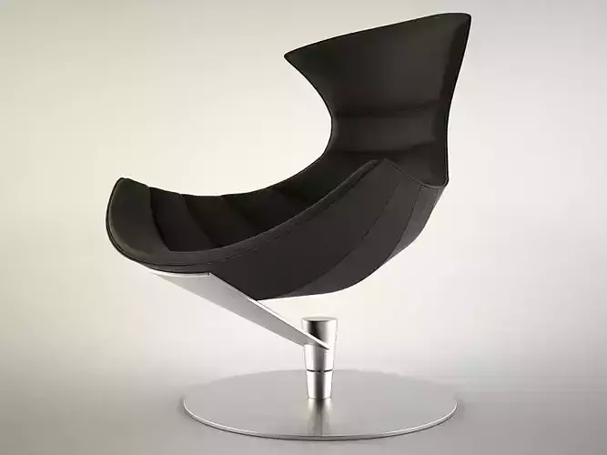 Lobster Chair In Black Leather