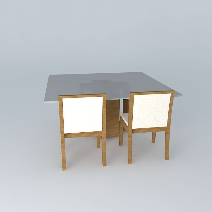 table and chair mesa e cadeira Free 3D model_2