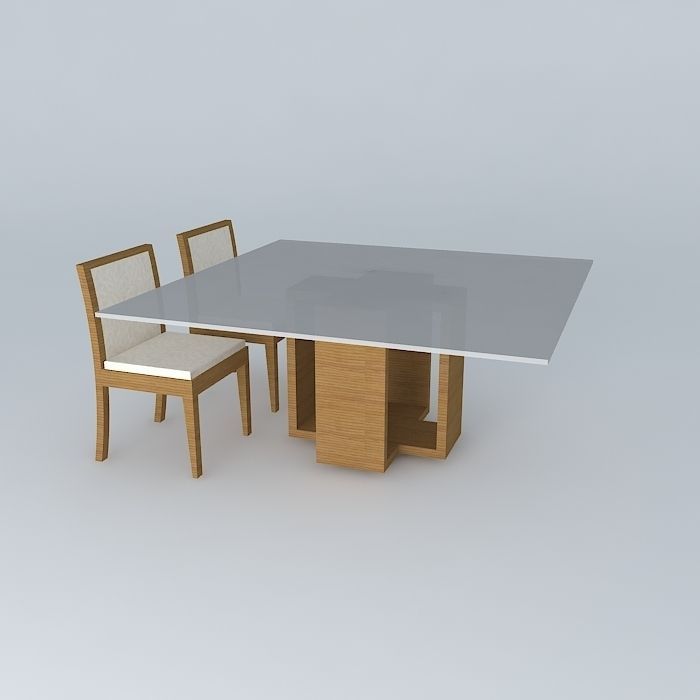 table and chair mesa e cadeira Free 3D model_1