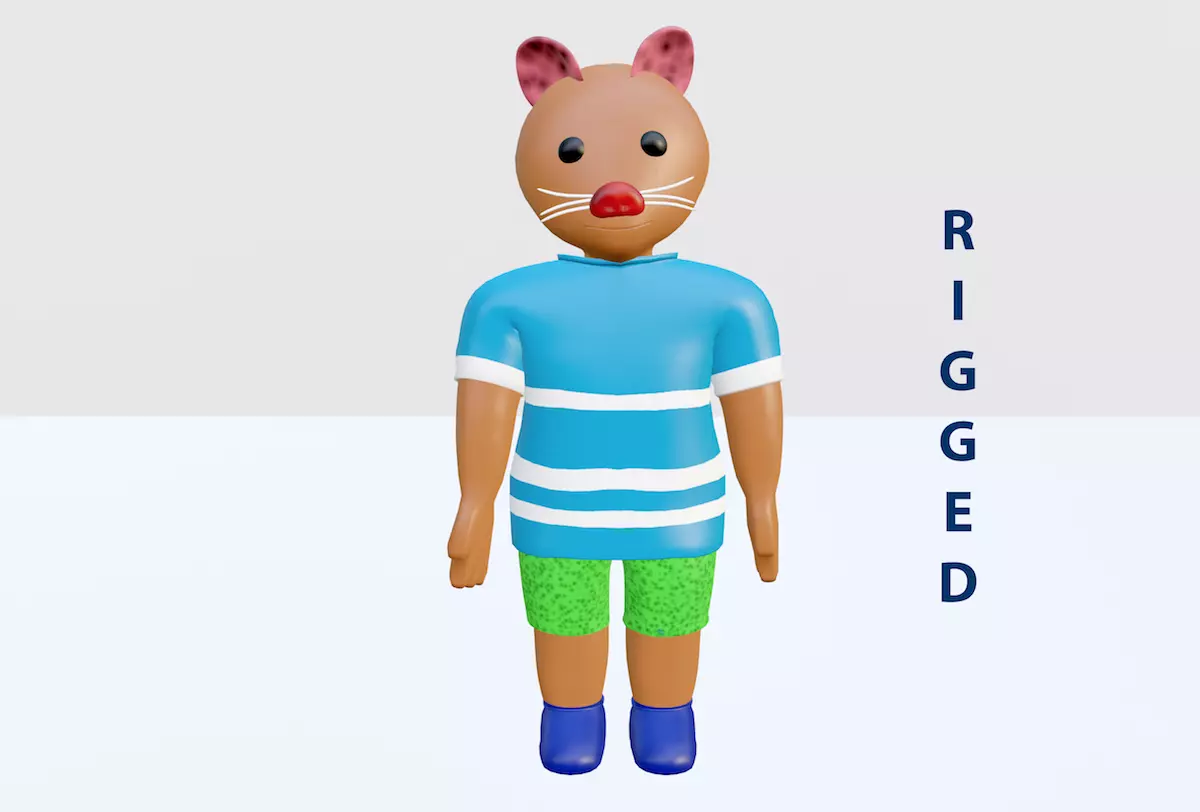 Cartoon Cat - Rigged Free 3D model