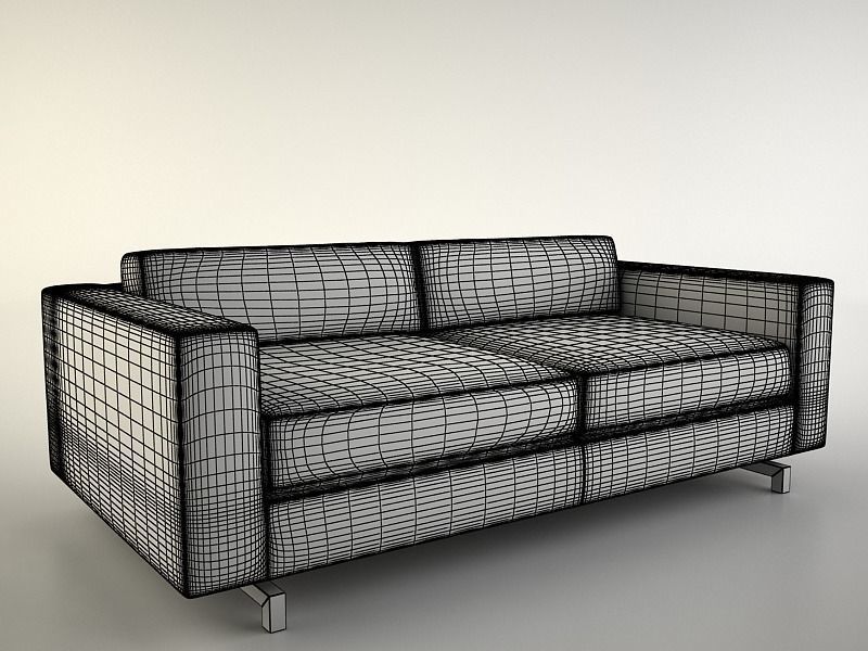 Settee by Marmol Radziner 3D model_2
