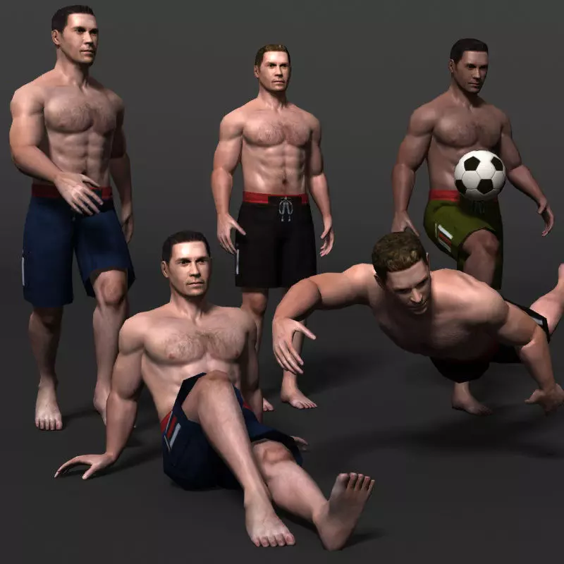 MAN 02b Low-poly 3D model_0