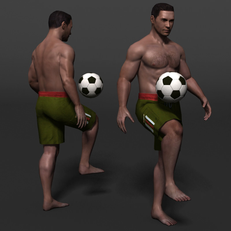 MAN 02b Low-poly 3D model_2