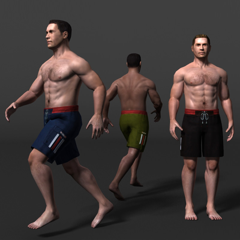 MAN 02b Low-poly 3D model_4