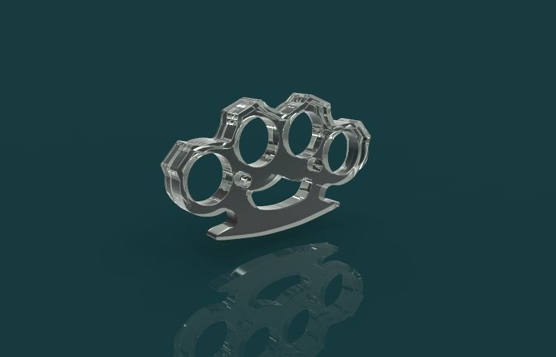 Brass knuckles 3D model_4