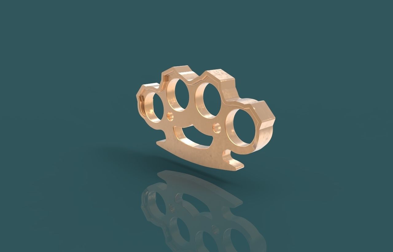 Brass knuckles 3D model_7