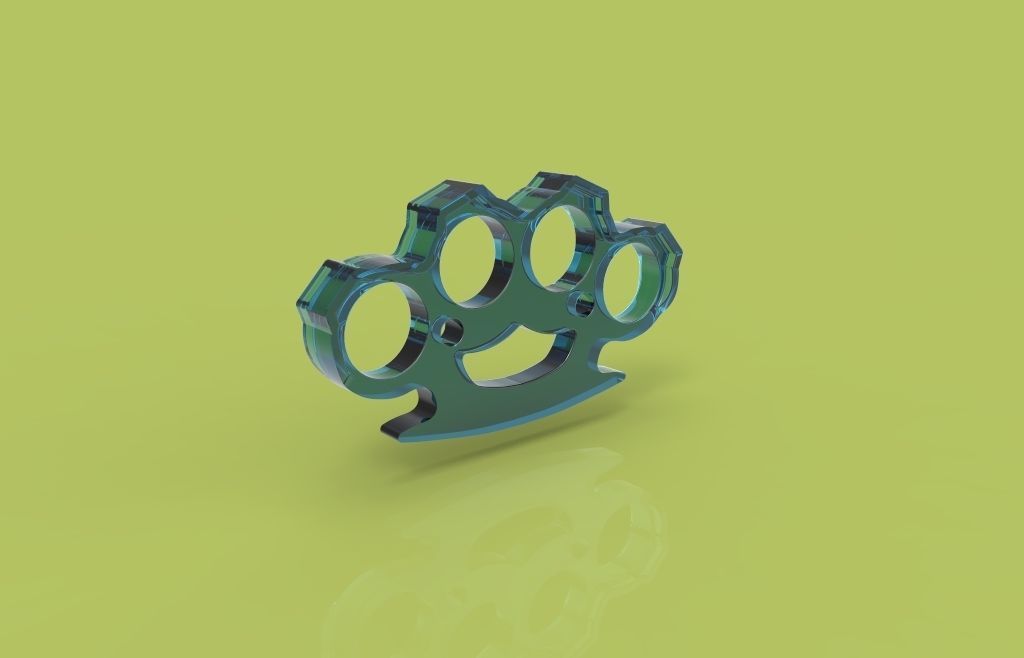 Brass knuckles 3D model_1